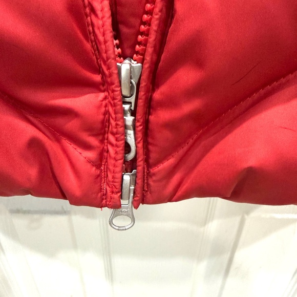 Eddie Bauer Woman's Down Parka XS RED, FLEECE LINED COLLAR - Picture 6 of 7